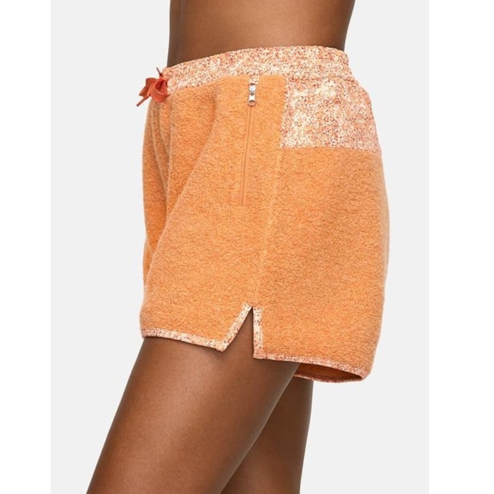 Outdoor Voices MegaFleece Shorts in Papaya